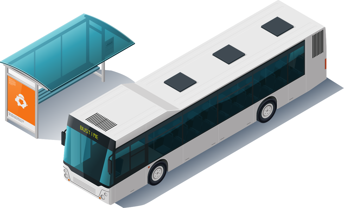 autobus près de l'arrêt